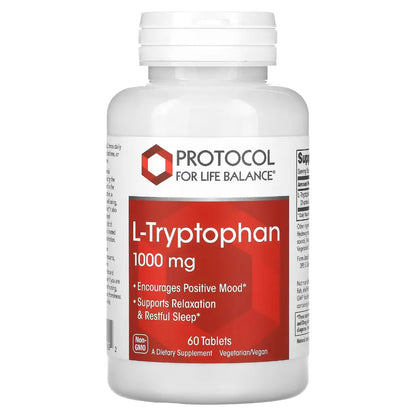 L-Tryptophan 1000 mg 60 tabs Protocol for life Balance