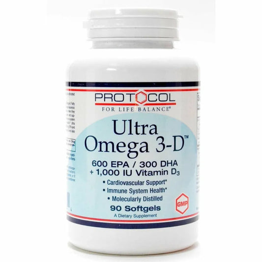 Ultra Omega 3-D 90 softgels Protocol for life Balance