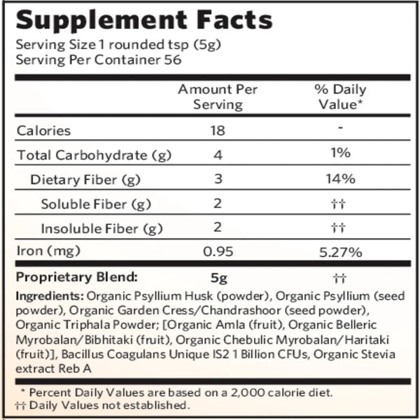 Psyllium Pre & Probiotic Or Organic India