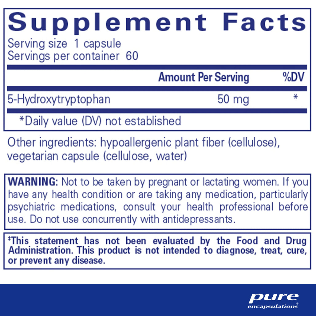 5-HTP (5-Hydroxytryptophan) 50 mg Pure Encapsulations
