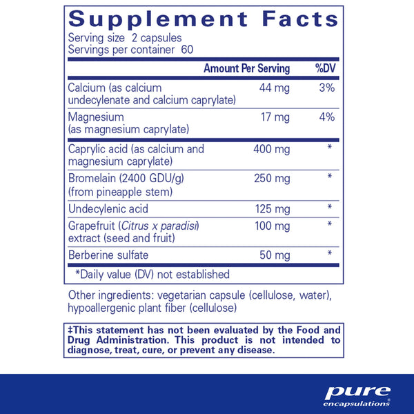 Ingredients of Pure Encapsulations A.C. Formula II