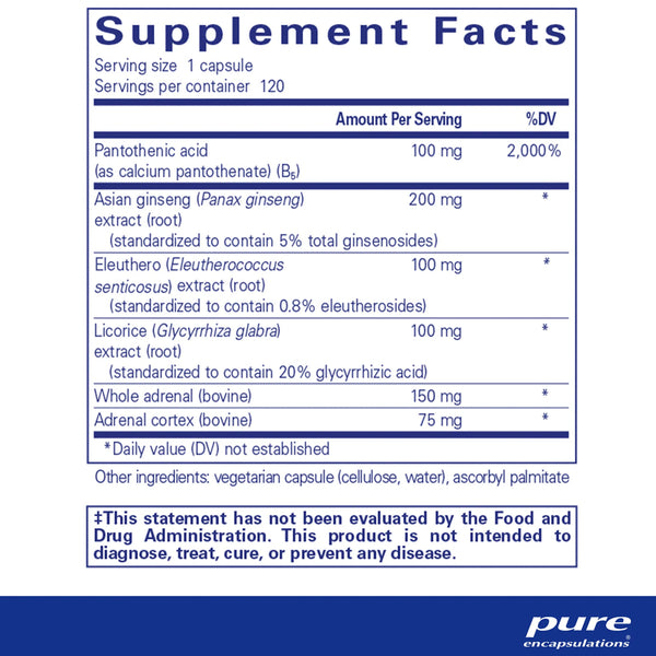 Pure Encapsulations ADR Formula supplements facts