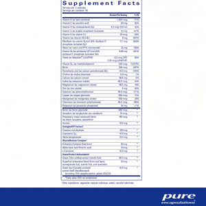 Pure Encapsulations Athletic Nutrients supplements facts