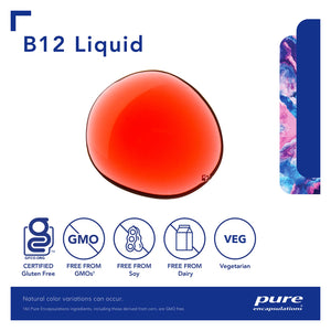 B12 Liquid 1000 mcg for energy and brain health
