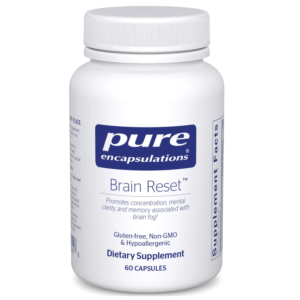 Brain Reset Pure Encapsulations brain health supplement to improve focus memory and mood