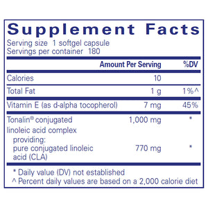 Pure Encapsulations CLA 1000mg supplements ingredients