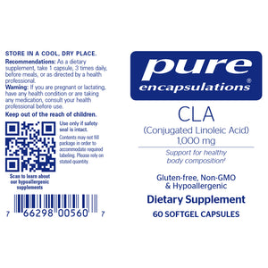 CLA 1000mg for body composition and weight management