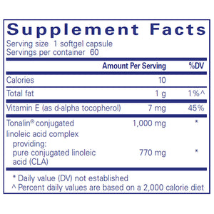 Pure Encapsulations CLA 1000mg supplements facts