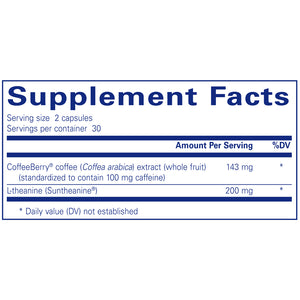 Pure Encapsulations CaffPhenol supplements facts