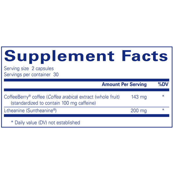 Pure Encapsulations CaffPhenol supplements facts