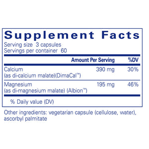 Pure Encapsulations Cal/Mag Malate 2:1 supplements facts