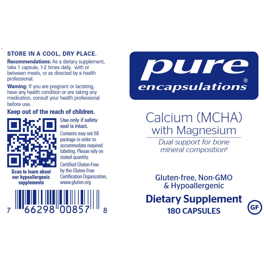 Calcium (MCHA) With Magnesium Pure Encapsulations