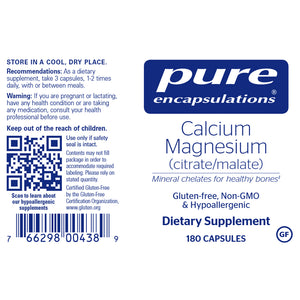 Calcium Magnesium Citrate/Malate for comprehensive bone and joint support