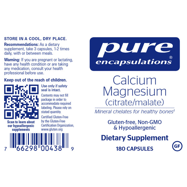 Calcium Magnesium Citrate/Malate for comprehensive bone and joint support