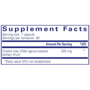 Pure Encapsulations Chaste Tree Vitex supplements facts