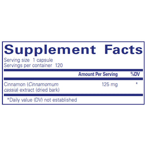 Pure Encapsulations Cinnamon WS supplements facts