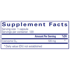 Pure Encapsulations CoQ10 120 mg supplements facts