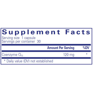 Pure Encapsulations CoQ10 120 mg supplements ingredients
