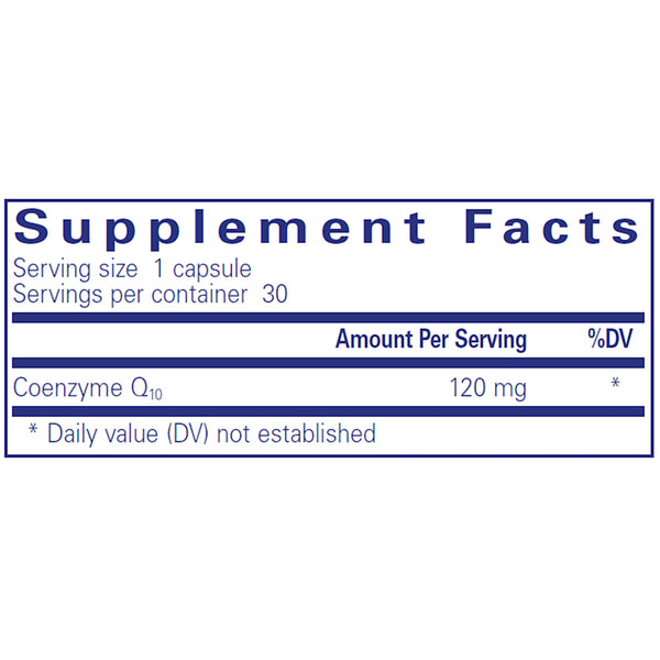 Pure Encapsulations CoQ10 120 mg supplements ingredients