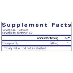 Pure Encapsulations CoQ10 120 mg supplements facts