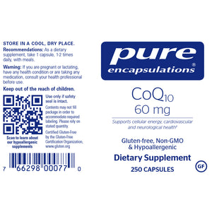 Pure Encapsulations CoQ10 60 mg for cellular health