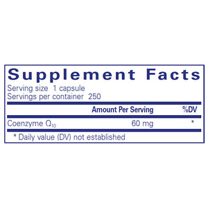 Pure Encapsulations CoQ10 60 mg supplement ingredients