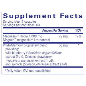Pure Encapsulations CogniMag supplements facts