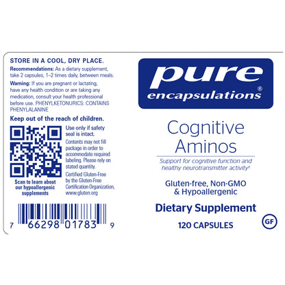 Cognitive Aminos 120 caps by Pure Encapsulations