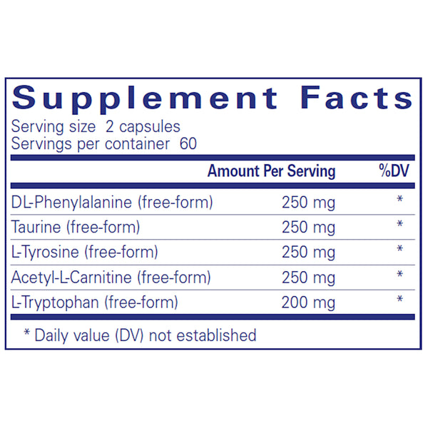 Pure Encapsulations Cognitive Aminos supplements facts