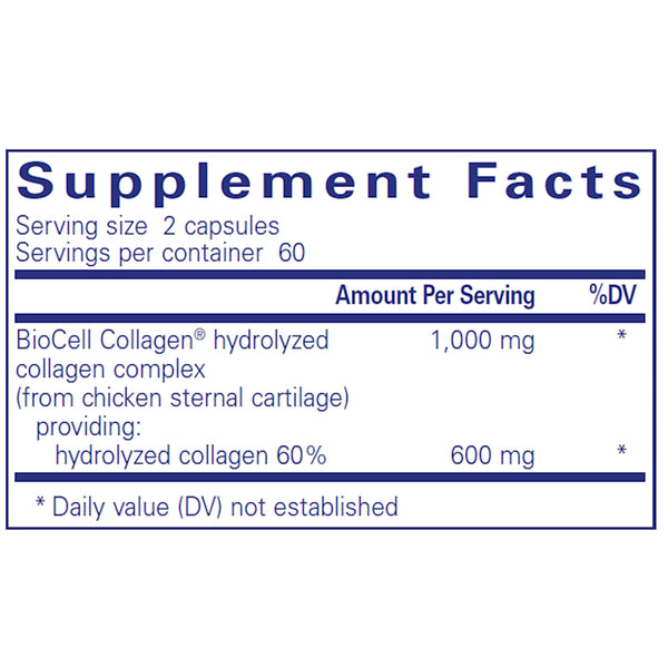 Pure Encapsulations Collagen JS supplements facts