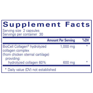 Pure Encapsulations Collagen JS supplements ingrediets