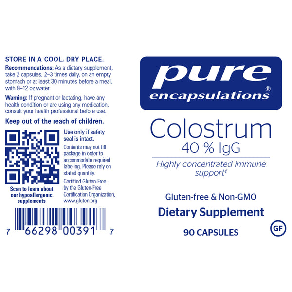 Colostrum 40% IgG for immune system enhancement