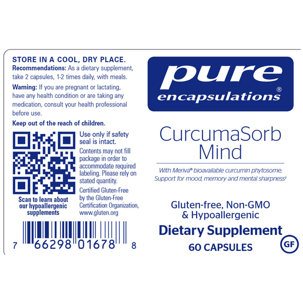 CurcumaSorb Mind for brain health and mental clarity