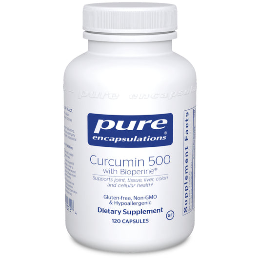 Curcumin 500 with Bioperine - 120 capsules by Pure Encapsulations