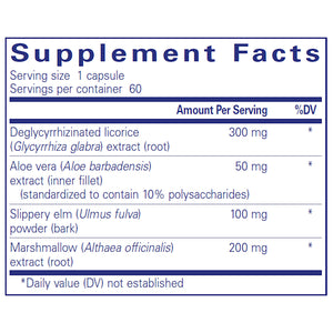 Ingredients of DGL Plus Dietary Supplement 