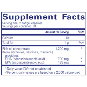  Pure Encapsulations DHA Ultimate Supplement Facts