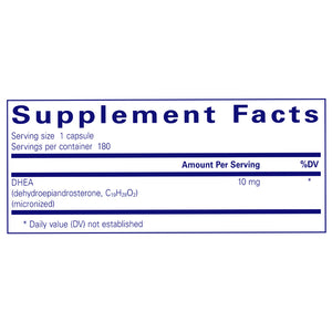 DHEA 10 mg by Pure Encapsulations - Supplement Ingredients