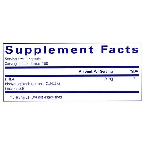 DHEA 10 mg by Pure Encapsulations - Supplement Ingredients