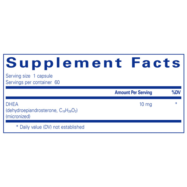 Pure Encapsulations DHEA micronized 10 mg Supplement Ingredients