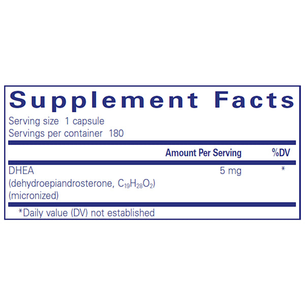 Pure Encapsulations DHEA 5 mg supplements ingredients