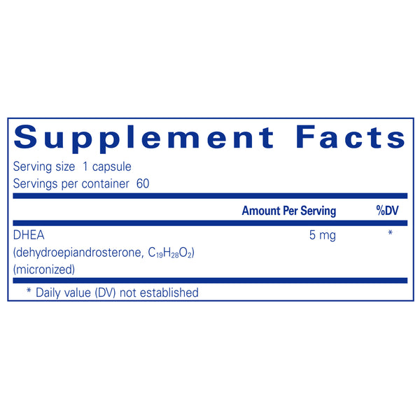 Pure Encapsulations DHEA 5 mg supplements facts