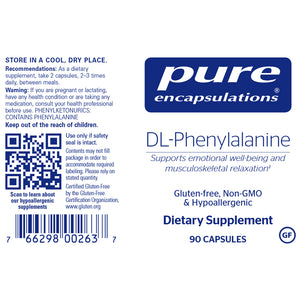 Pure Encapsulations DL-Phenylalanine 500 mg