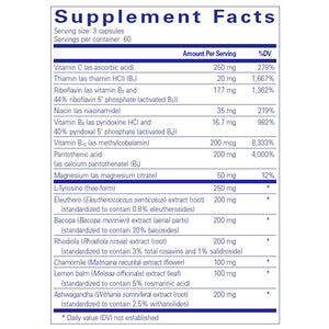 Pure Encapsulations Daily Stress Formula supplements facts