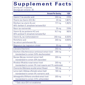 Pure Encapsulations Daily Stress Formula Supplement Ingredients