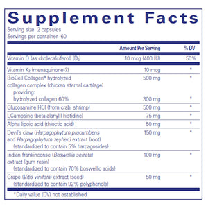 Pure Encapsulations Disc-Flex supplements facts