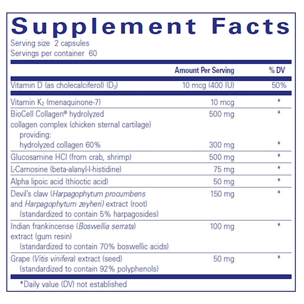 Pure Encapsulations Disc-Flex supplements facts