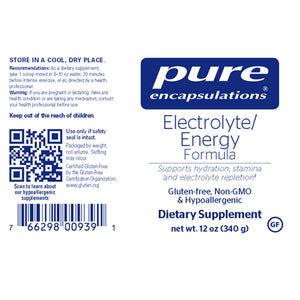 Electrolyte/Energy Formula for hydration and energy