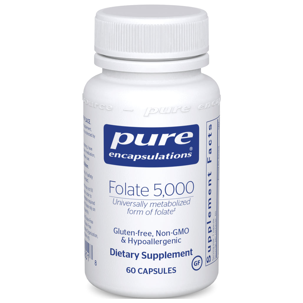 Pure Encapsulations Folate 5000 Plus bottle