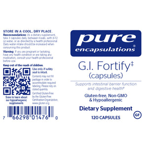 Gi Fortify Powder Pure Encapsulations G.I. Fortify - 120 Vegcaps | Nutriessential