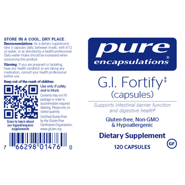 Gi Fortify Powder Pure Encapsulations G.I. Fortify - 120 Vegcaps | Nutriessential